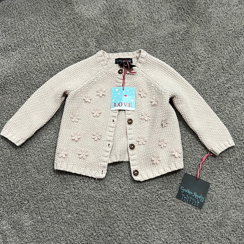 Cynthia Rowley girls pink cardigan NWT